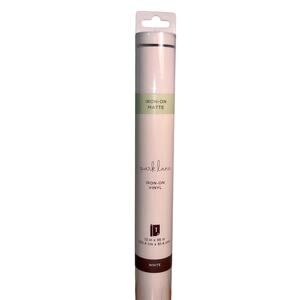 Park Lane IRON-ON MATTE Vinyl Bright WHITE 12” x 36” Rolled Sheet NEW